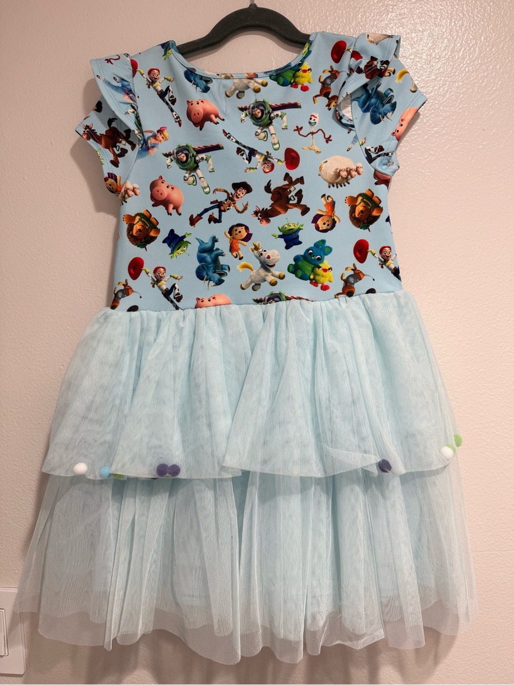 Pippa & Julie Light Blue Toy Story Character Tulle Party Dress